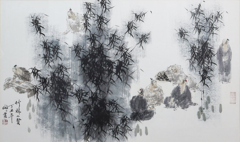 王明明《竹林七贤》